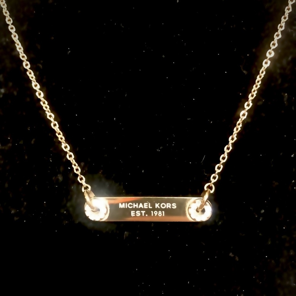 Michael Kors Gold Bar Necklace